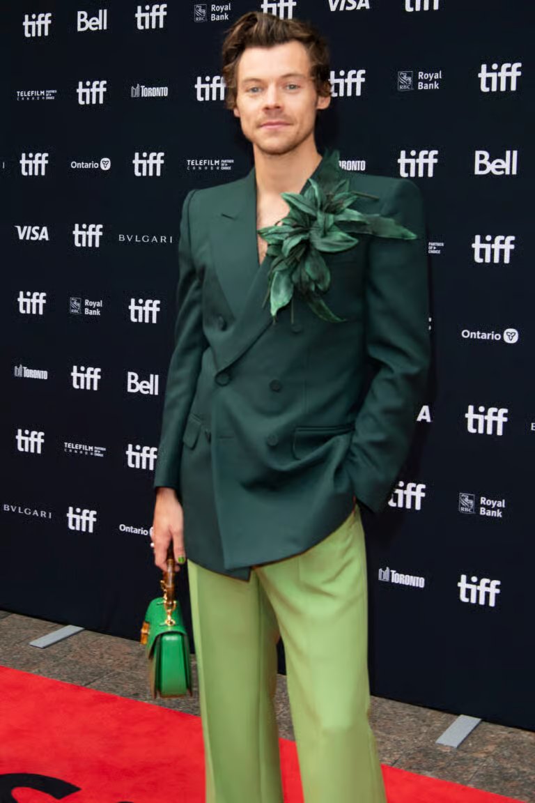哈利·斯泰尔斯 (Harry Styles) 出席 2022 年多伦多国际电影节《我的警察》首映式。